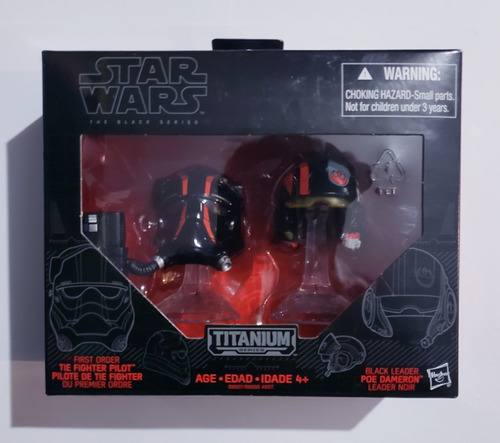 Star Wars Titanium Tie Fighter Pilot Poe Dameron Casco Black