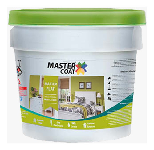 Pintura Vinílica Master Flat Int/exteror Master Coat 4l Naranja Hacienda Mate