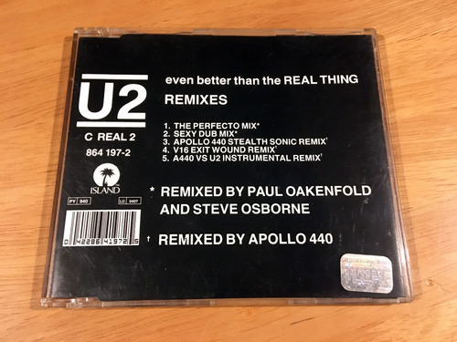 U2 Even Better Than The Real Thing Remixes Cd Single Europ 