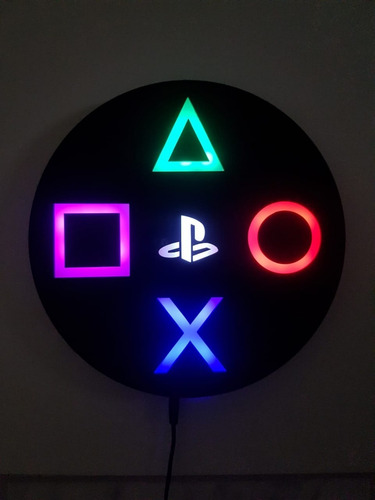 Luminária De Parede De Led Decorativa Playstation Ps4 Sony