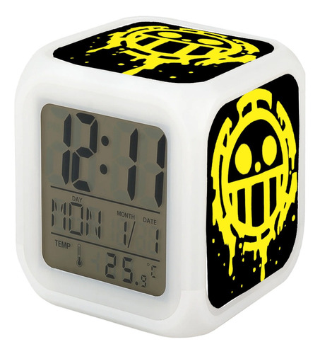 Reloj One Piece Despertador Led Digital Luz Grafimax