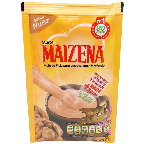 Fécula De Maíz Maizena Sabor Nuez 47 Gr