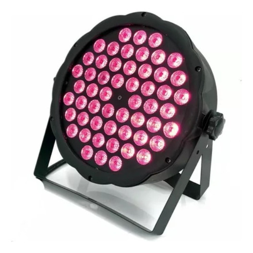 6 Canhao Refletor Led Par 64 Rgb 54 Leds 3w Dmx Dj Triled