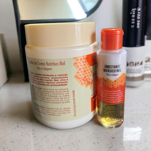Kit Mel Bio Extratus Hidratação Banho 500ml Fix Dose 55ml