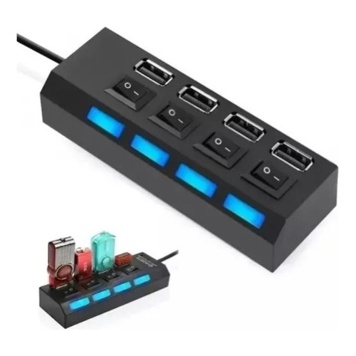 Hub Usb Multiplicador 4 Puertos Usb Pc Notebook Adaptador