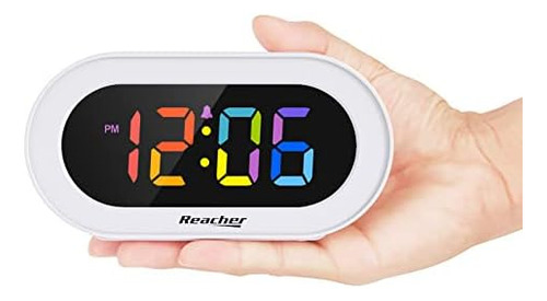 Reacher Reloj Despertador Led Pequeño Y Colorido Con Función