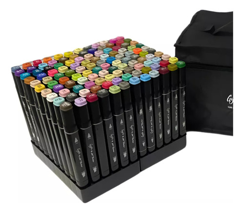 Set De Marcadores Touch Doble Punta X120 A Base De Alcohol