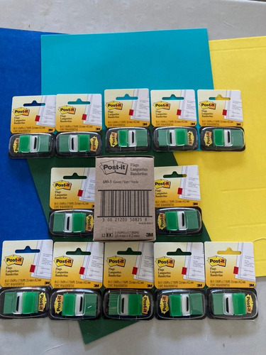 Banderitas Post-it Verde Caja Con 12/con 50 Banderitas