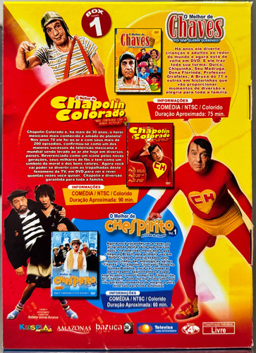 Dvd Chaves E Chapolin - Coleção Original - Televisa