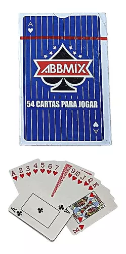 Jogo De Baralho De Papel - Unitário - 54 Cartas - Abbmix - Baralho