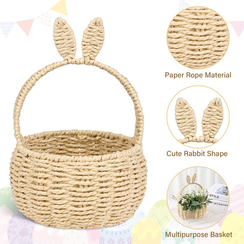 Juego De Cestas De Pascua Dirmowmam, 26 Unidades, Con Cesta