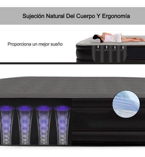 Colchón Inflables Matrimonial Con Bomba Eléctrica Gioia Colchón Para Camping
