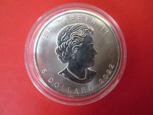 Moneda Canada 5 Dolares Reina Isabel Plata Año 2022 Unc (Usado)