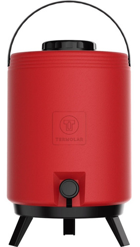 Imagem 3 de 6 de Garrafão Botijão Térmico 12 L Maxitermo Termolar Vermelho