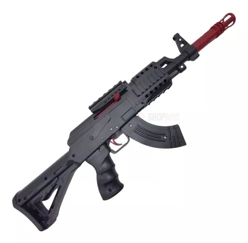 Rifle Bolinha Gel Arma Brinquedo Automática AK-47 51cm Orbeez