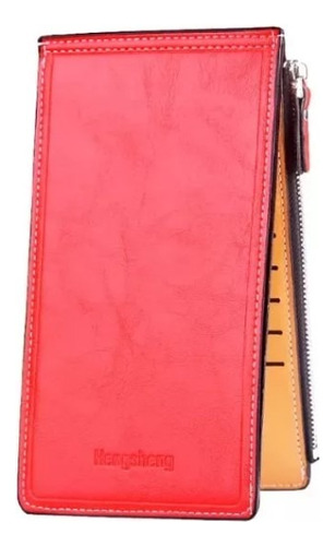 Tarjetero Tipo Cartera 16 Tarjetas Billetera Rojo Unisex