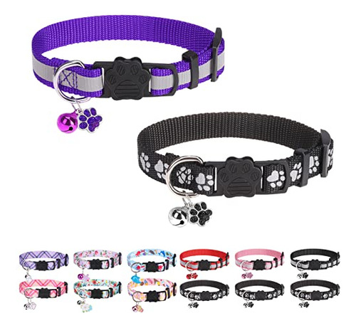 Dillybud Collares Reflectantes Para Gatos Grandes/gatos Adul