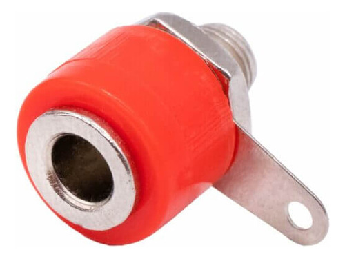 Conector Banana Aislado Rojo 4mm Hembra