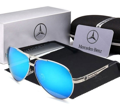 Óculos De Sol Mercedes Benz 737 Lentes Polarizadas Desenho Blue