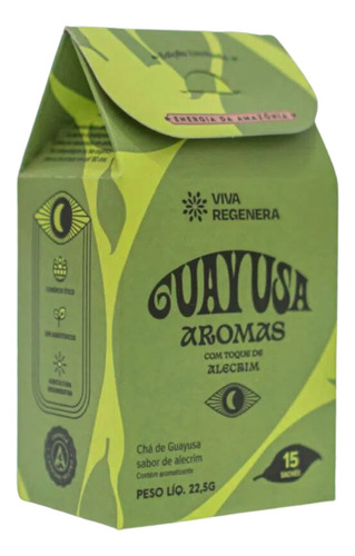 Chá De Guayusa Alecrim 22,5g 15 Sachês Viva Regenera