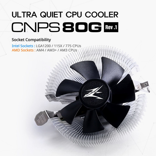 Zalman Cnpsg Rev. Enfriador Cpu Bajo Perfil Ventilador