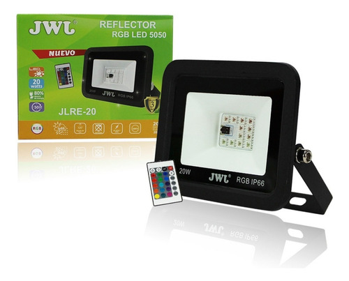 Reflector Led Facetado 20w Rgb Multicolor 2 Piezas Jwj