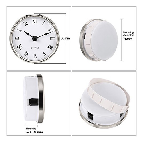 Inserto De Reloj De Cuarzo De 3-1/8 Pulgadas (80 Mm) De Hic
