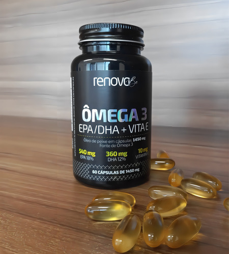 Kit 3 Complemento alimenticio Omega 3 EPA/DHA Vita E Renova Be Flavourless Flavor