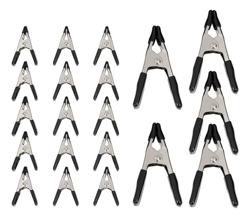 comprar Juego De Abrazaderas De Resorte De Acero Amazon Basics, 20 P