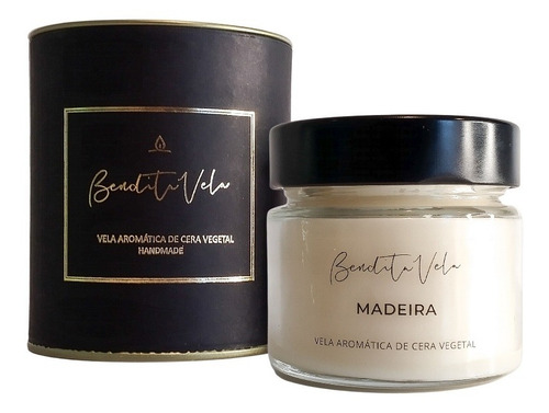 Imagem 1 de 4 de Vela Aromática Perfumada De Cera Vegetal Madeira