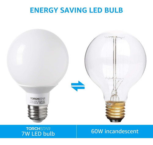 Foco Led Esférico, G25, Regulables, Db6pg25-7w50d, 7.00watts