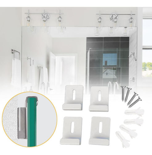 Kits De Clips De Soporte De Espejo Con Accesorios, Clips De