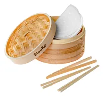 Comprar Set De Vaporeras De Bambú Blauke De 2 Niveles Para Cocinar C