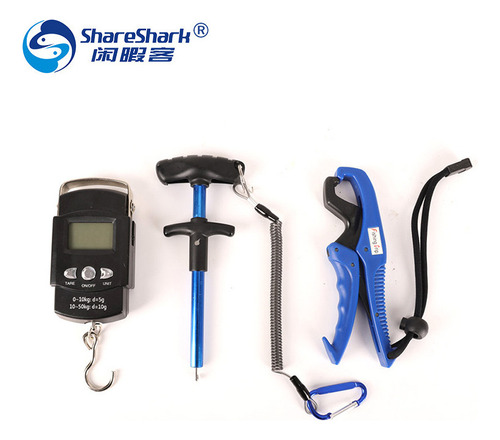 A A Kit Pesca: Báscula Digital Portátil + Agarra+