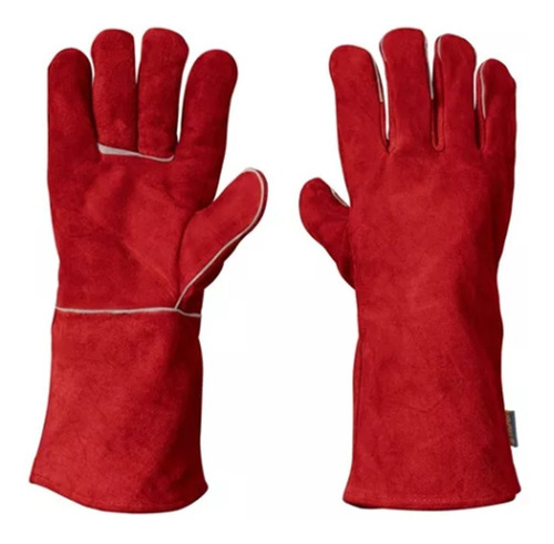 Guante Soldar Forrado Reforzado Truper 19458 Guantes Rojos