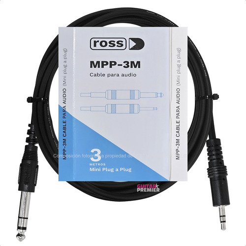 Cable Audio Instrumentos Mini Plug A Plug Estereo 3m #fll