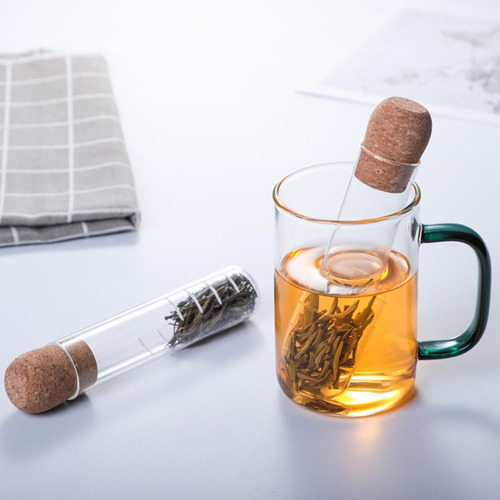 Infusor De Té Transparente, Colador En T, Botella De Vidrio