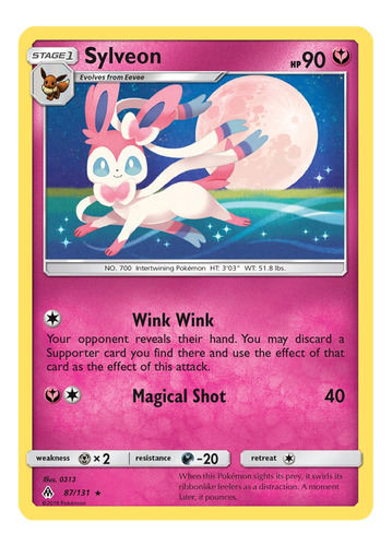 Cartas Pokemon Sun Moon Sylveon 87/131 Chacarita