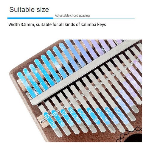 New 5 Pegatinas For Piano De Pulgar Kalimba De 21 Teclas