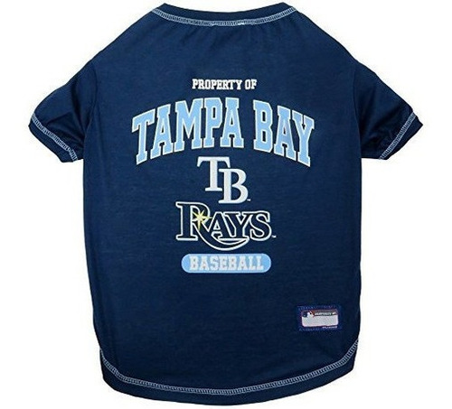 Mlb Tampa Bay Rays Camiseta Para Perro, Grande.