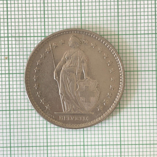 Moneda 2 Francos Suizos 1972