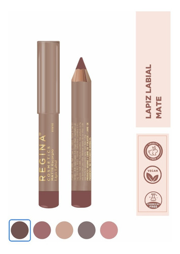 Imagen 2 de 5 de Lápiz Labial Mate Regina