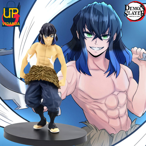 Boneco Demon Slayer - Inosuke Hashibira S/mascara - 14cm