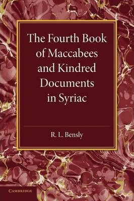 Libro The Fourth Book Of Maccabees And Kindred Documents ...
