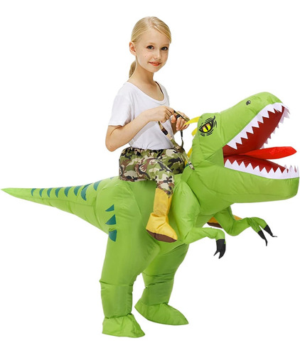 Disfraz De Dinosaurio Inflable Para Niños De Doscos, Disfraz