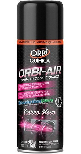 Spray Limpa Ar Condicionado Automotivo Orbi-air Carro Novo