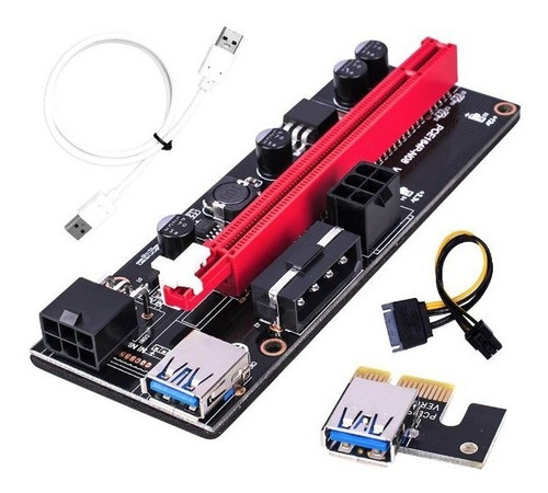 Imagen 6 de 10 de Riser Extension Usb 3.0 Pci-e Usb 3.0 16x Ver 009s