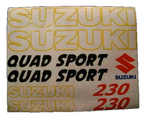 Kit De Stickers Calcomanias Para Moto Suzuki Quadsport 230