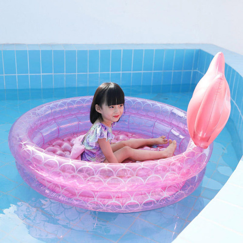 Bañera De Juego De Sirena Rosa Piscina Inflable Los 90cm