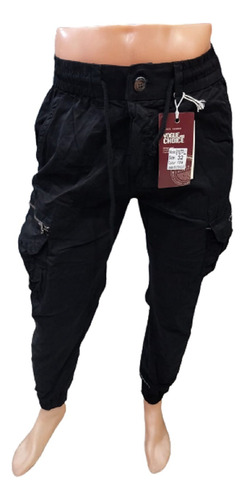 Jogger Cargo Importado Hombre Gabardina Premium 6 Bolsillos